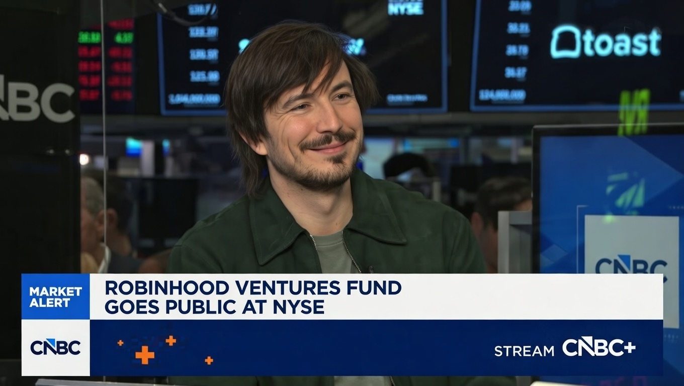 Vlad Tenev, CEO da Robinhood (FONTE: https://www.cnbc.com/video/2026/03/06/robinhood-ceo-vlad-tenev-on-launch-of-venture-fund-were-opening-the-door-to-private-markets.html)